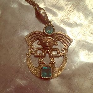 SALE!!!925 Colombian Inca With Emeralds